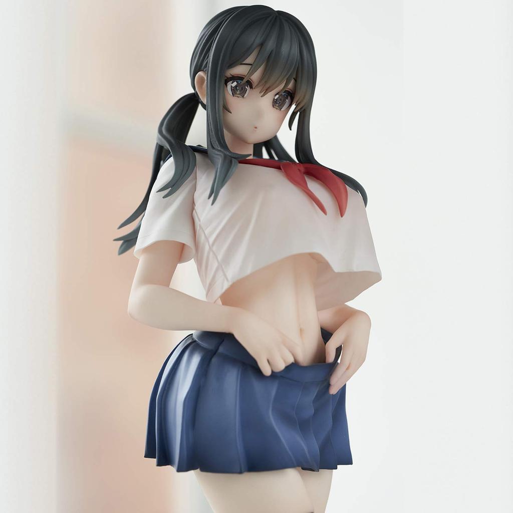 Illustration von der bemalten fertigen Figur Curtain-chan B-Galaxy, nicht maßstabsgetreues PVC und ABS