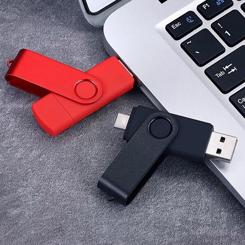 OLOEY Rotating Dual-Interface USB Flash Drive for Phones