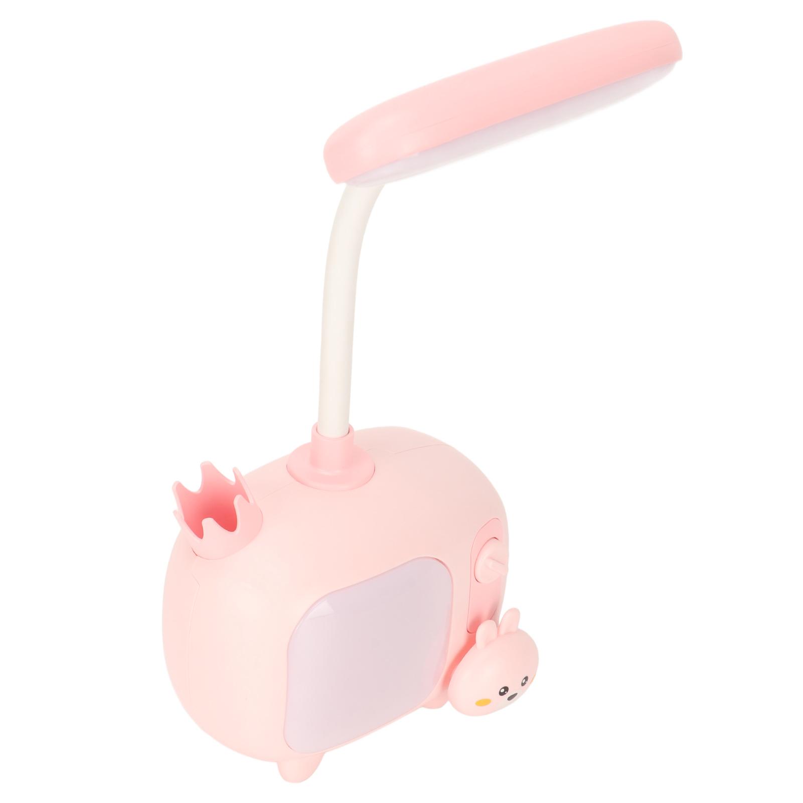

Детская настольная лампа для чтения в стиле телевизора с гибкой стойкой и USB-зарядкой, мягкая светодиодная детская настольная лампа для студентов розовый