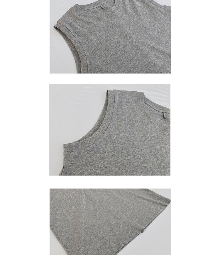 2025 Letní dámské dlouhé tankové šaty z čisté bavlny bez rukávů