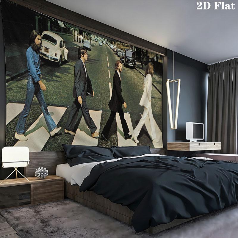 Fab Four Wall Tapestry, Aesthetic Printed Fabric Blanket, Suitable for Bedroom, Living Room, and Home Decor.