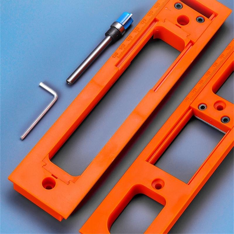 User Friendly Door Hinges Jig Set Portable Zinc Alloy Construction Convenient Accessory for Easy Installations Designs