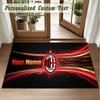 Crystal Velvet Square Rug Custom NameAC Milan Pattern Non Slip Home Floor Decor Rug