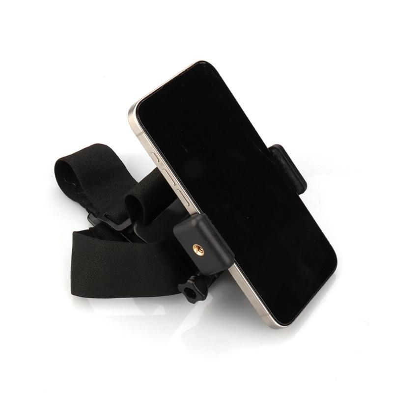 4 Piece Adjustable Universal Head Strap Phone Mount Set Secure Anti Shake Design Support for Sports and Live Streaming