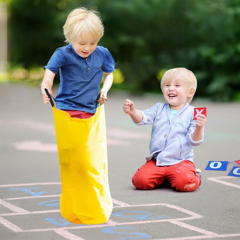 4 Pcs Kindergarten Indoor Parent-child Jump Bag Colorful Kids Jumping Bag Sack Racing Bag Outdoor School Party Games Race Bags