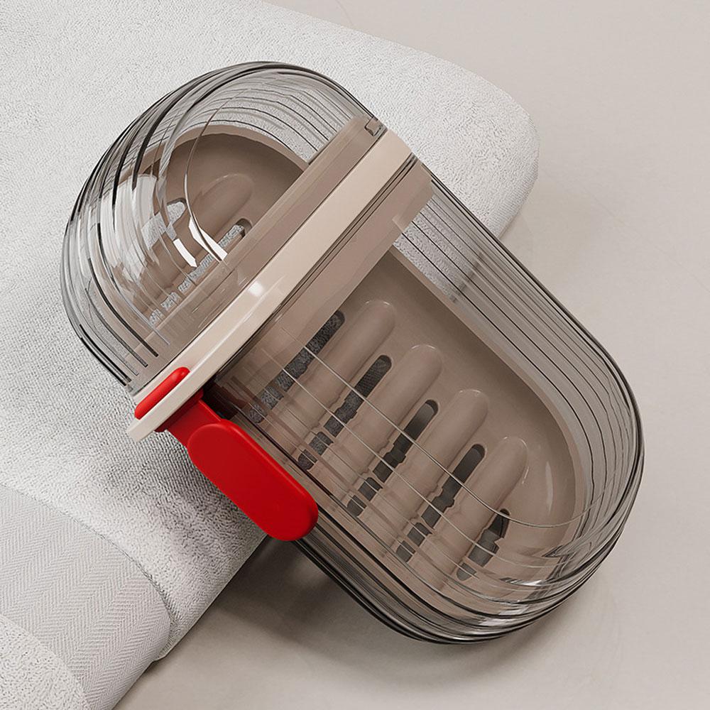 Plastic Soap Dish Travel Box Holder Container with Lid Durable Soap Case Strong Sealing Organizer Bathroom Home Outdoor Hiking