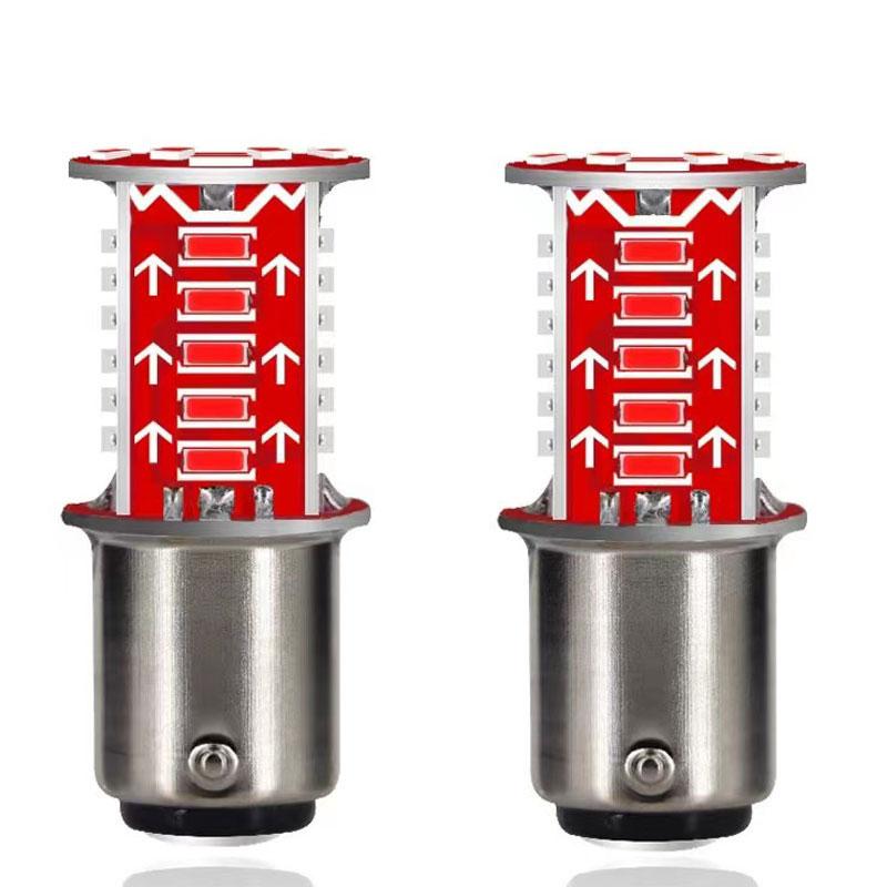 Universal LED Motorcycle Strobe Brake Light Bulbs Car Tail Parking Reverse Lights Auto Brake Lamps Motorcycle Tail Light 1/2Pcs