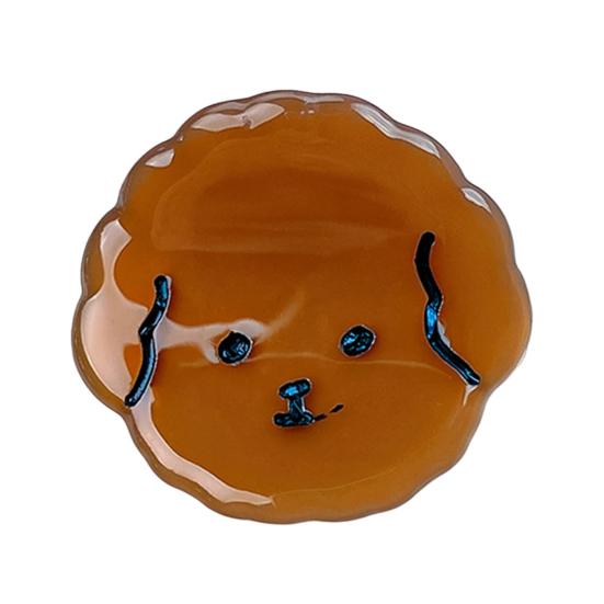 Cartoon Dog Hair Clip Non-slip Mini Claw Jaw Clip Acetic кофейный