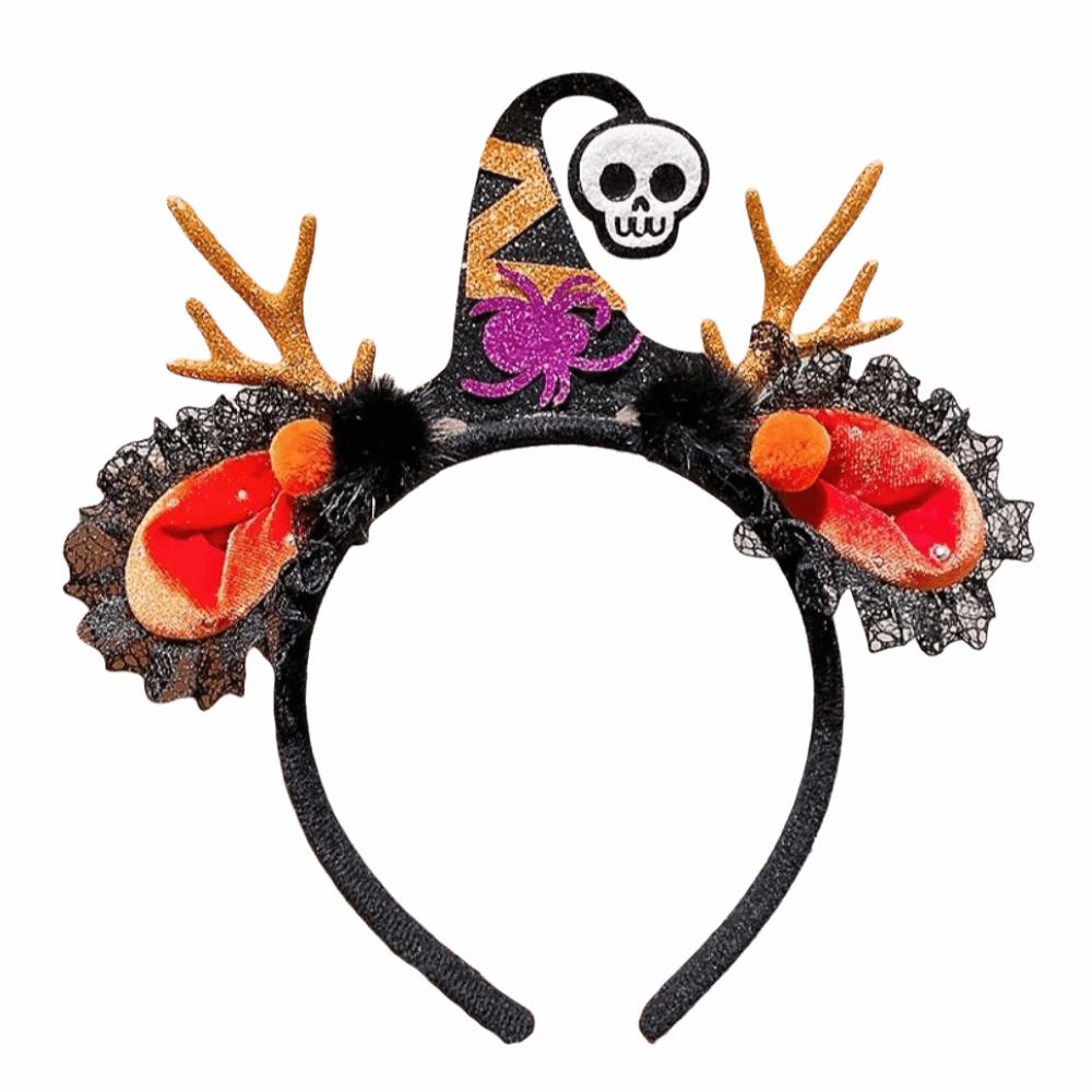 Cute Halloween Hairband Plush Spider Web Headband Fashion Party Hair Hoop Hair Accessories