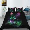 3D Pet Cat Bedding Set Cute Animal Duvet Cover 2/3 Piece Set Soft Zipper AU180 * 210 Full Size Luxury Comfortable Home Textile