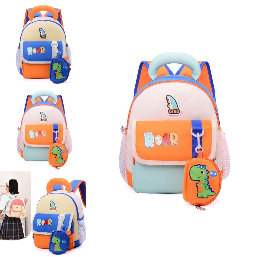 Kids Cartoon Oxford Fabric School Bag With Animal Prints For Toddlers And Preschoolers