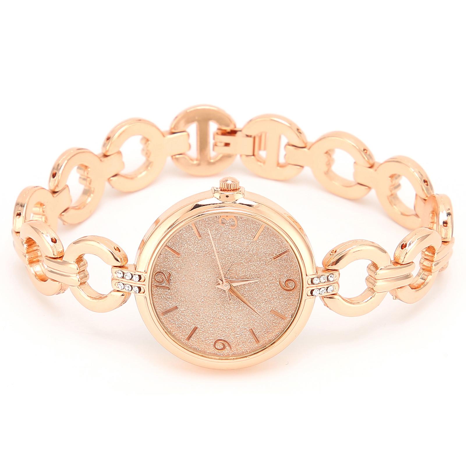 Women Girl Watch Bracelet Set Alloy Elegant Birthday Quartz Watch Jewelry Bracelet Set