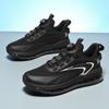 Men's Shoes Summer Full Palm Air Cushion Shock Absorption Rotating Button Free Lace-free Youth Mesh Breathable Sports Shoes Men