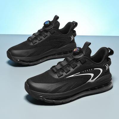 Pantofi bărbați vară talpă completă pernă de aer absorbție șoc buton rotativ fără șireturi tineri plasă respirabil pantofi sport bărbați
