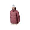 Li-Ning Fitness Series Solid Color Casual Loose Stand Collar Warm Down Jacket Women Outerwear Dusty-Rose AYMR154-7