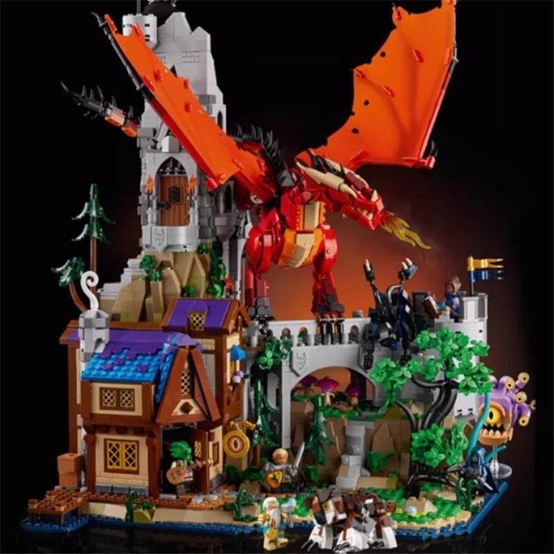 21348 Red Dragon Legend Dungeons and Dragons ancient building assembly building block toys