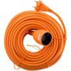 Rallonge éléctrique de jardin ZENITECH 25m - câble HO5VVF - 2 x 1.5 mm2 - Orange