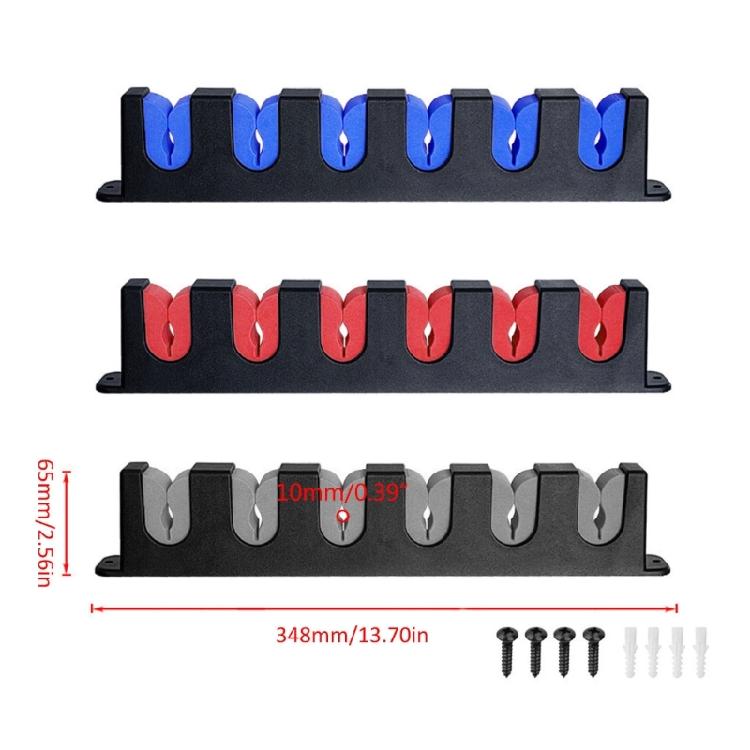 Vertical Pole Rack 6-Rod Fishing Rod Holders for Garage, Cabin and Basement