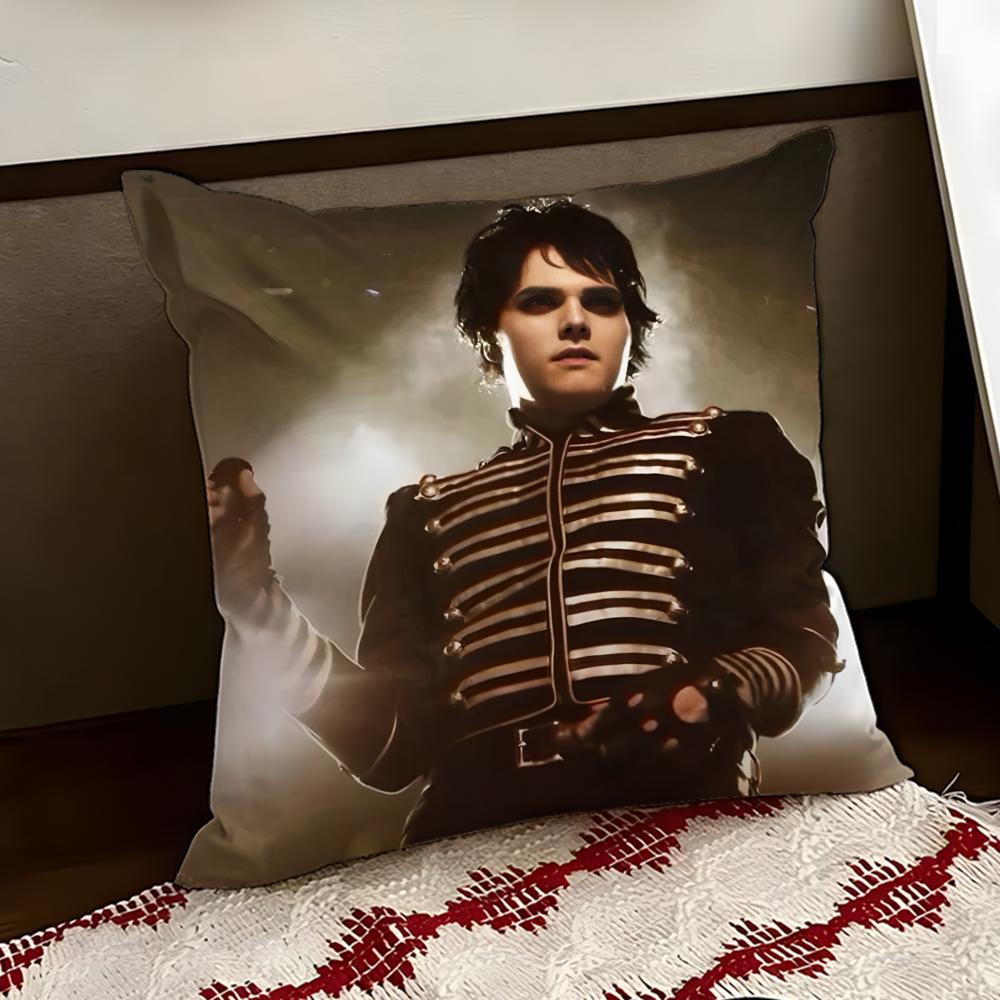 

Singer GGerard Way Cushion Cover Reversible Soft Durable Pillow Cover Home Car MultiScene Use for Daily Comfort 30X30cm