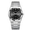 Men's Quartz Watch with Stainless Steel Band and Calendar
