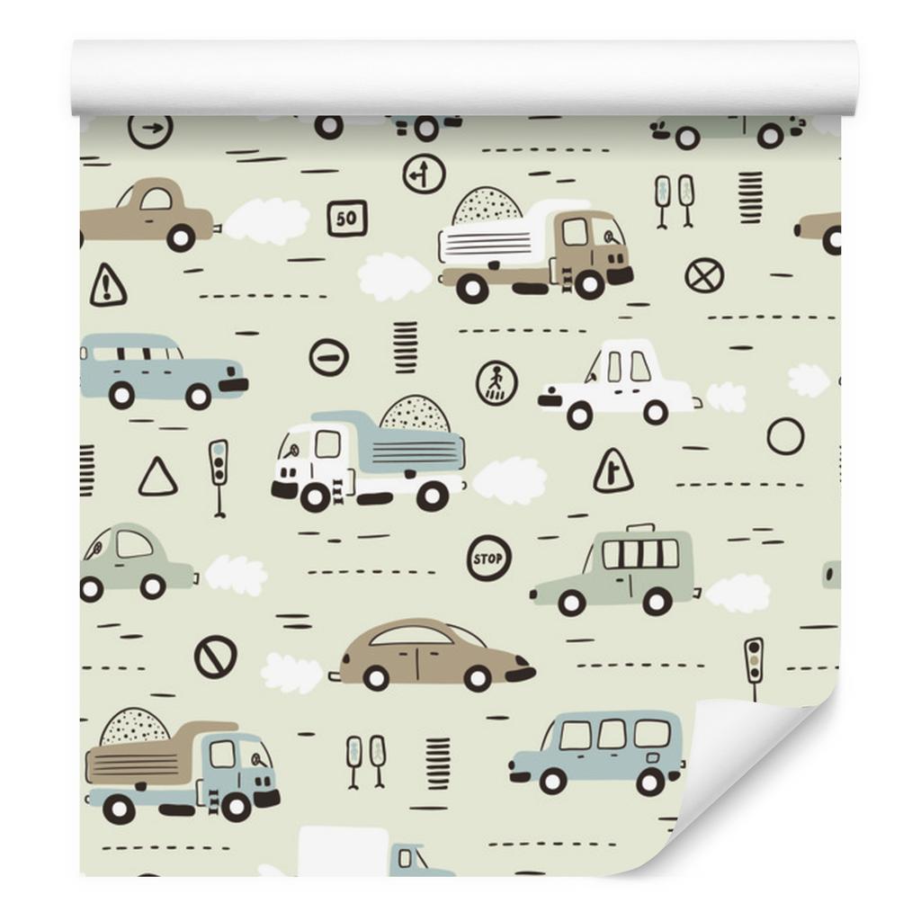 Cars and animals wallpaper for living room and bedroom 50x1000