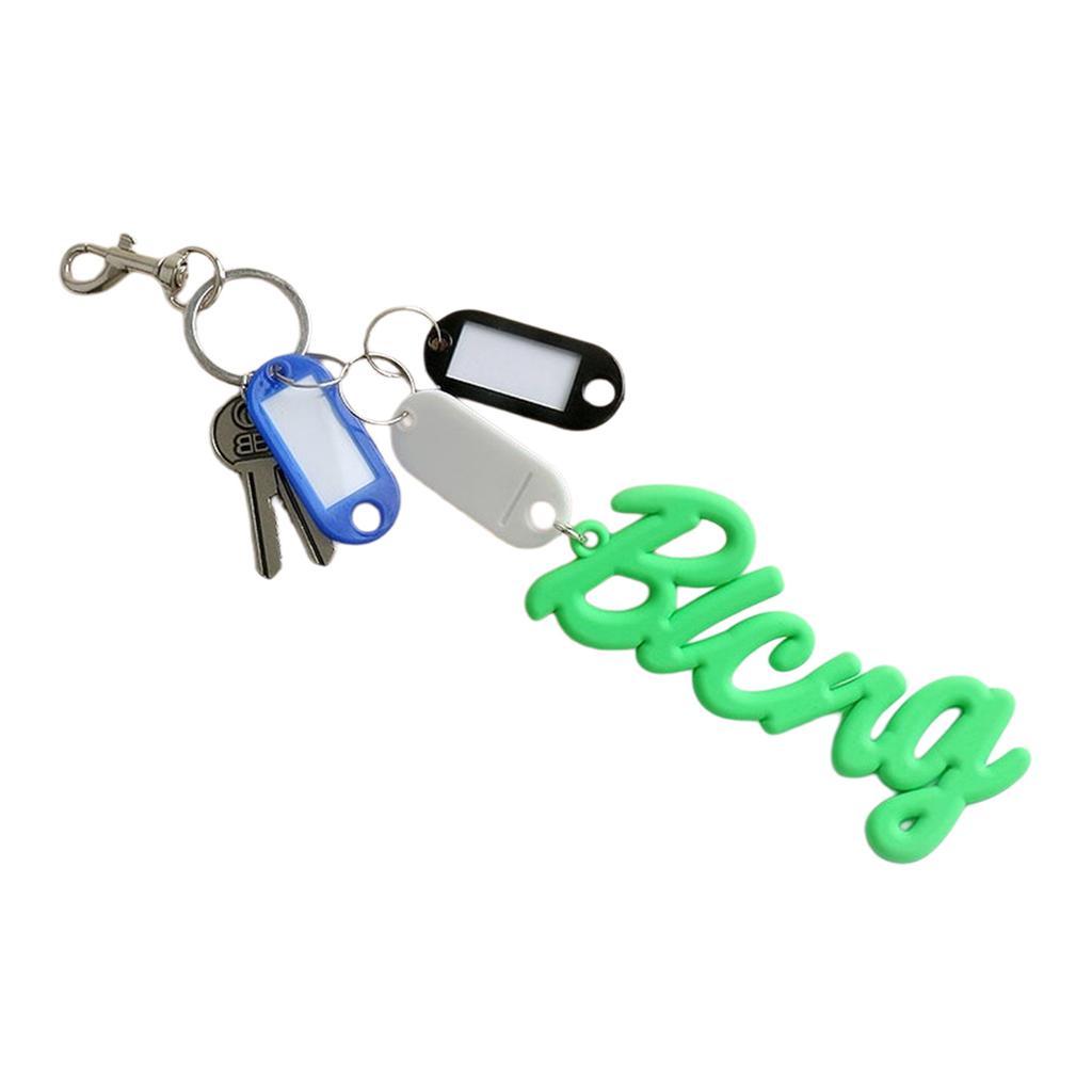 Silicone Alphabet Bag Charm Keychain Heart Pendant Letter Bag Decorative Pendant Suitable for Romance Present Exchange