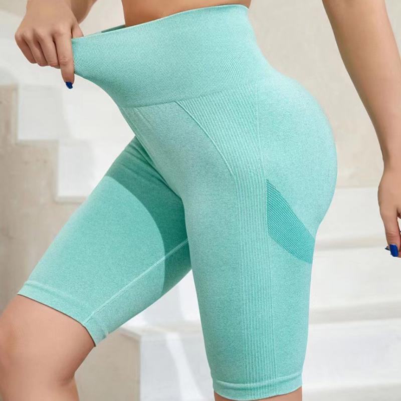 Fashion Slim Fit Solide Sport Yoga Hosen Frauen Hohe Taille Lässig Push Up Yoga Shorts Frauen Hohe Elastische Fitness Running Yoga kurze Hosen 24414