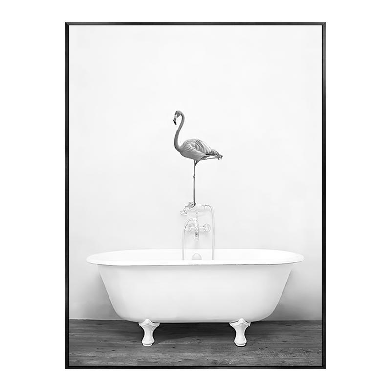 

Современные животные плакат Лев Тигр Слон Жираф фотографии декоративные картины холст стены искусства ванная комната домашний декор черный, белый цвет 21x30cm No Framed