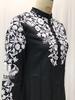 2025 Ethnic Style Muslim Women's Long Sleeve Stand Collar Printed Swing Skirt - PP1491