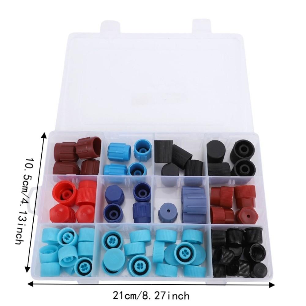 77pcs High Low Side Dust Cap Set Valve Core Port Caps  For R12 R134A System Repair