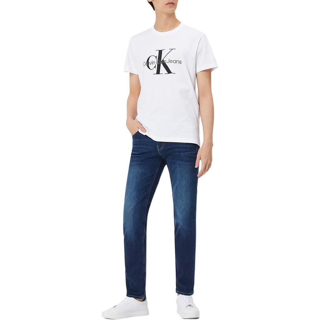 Calvin Klein Printed Logo Cotton T-Shirt Unisex Tops White J320770-YAF