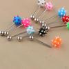 10 Pieces Colors 14 Bar Barbell Ear Ring Stud Jewelry