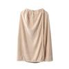 Soft Coral Fleece Bath Skirt/Robe, Strapless & Absorbent with Magic Sticker for Adults