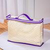 Small Clear PVC Zipper Storage Bag with Handle, Household Bedding/Blanket/Pillow Core Packaging Pouch