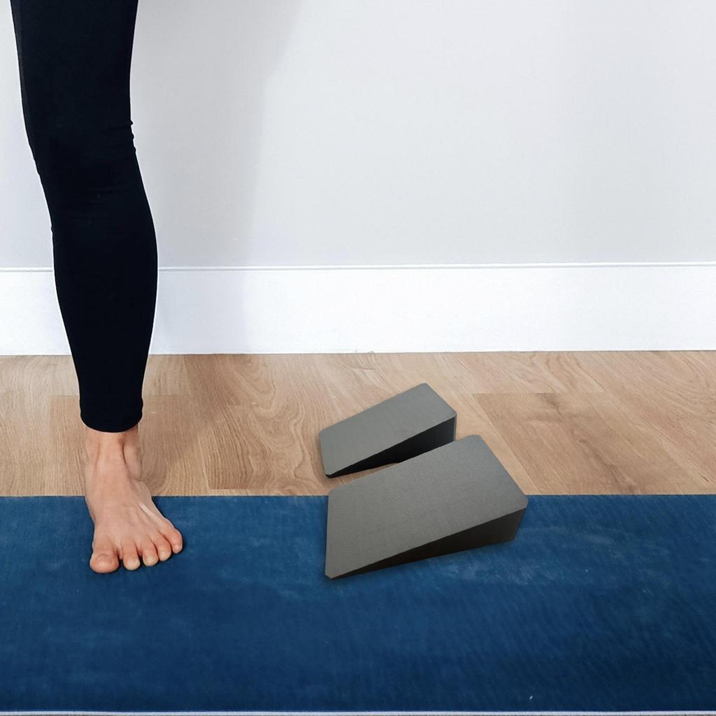 1 Pair Squat Wedge Blocks Yoga Blocks Calf Stretcher for Weightlifting Foot Stretching Bodybuilding Tight Calves Pilates