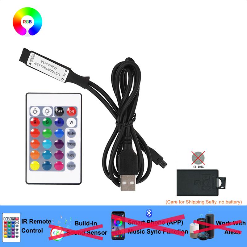 

Rgb Lighting Controller 5V 4Pin RGB Led Controller RGB Led Lights Controller Remote USB Smart Controller RGB Color Changing 24