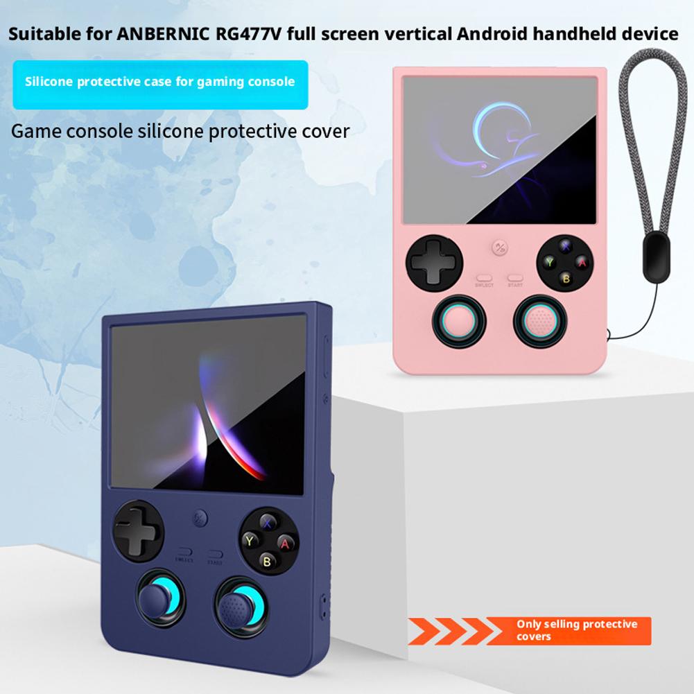 For ANBERNIC RG 477V Protective Case Retro Silicone Anti-drop Soft Shell For ANBERNIC Handheld Game Console Accessories
