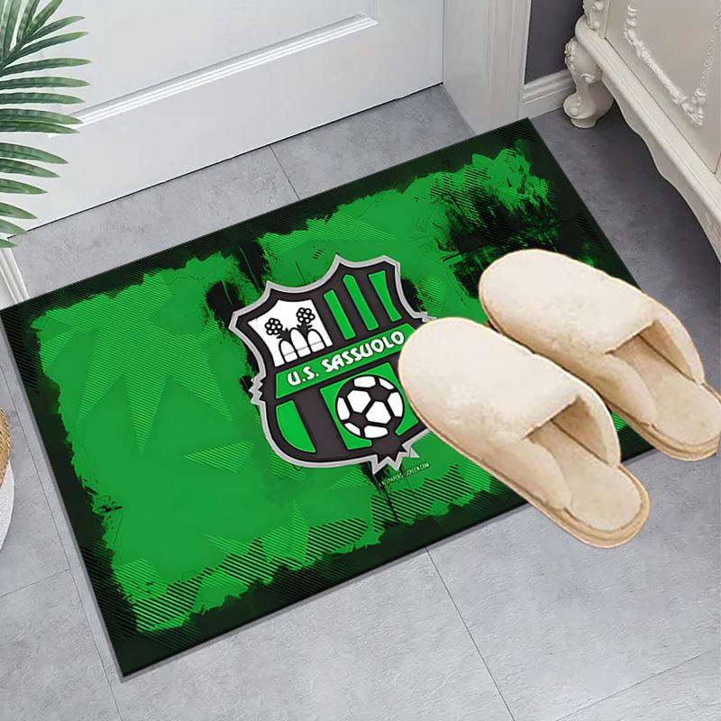 1PC Sassuolo Football Crest Design Floor Mat for Living Room, Game Rooms, Office, Bedroom, Office Floor Mat Playful Design, Christmas fan gifts