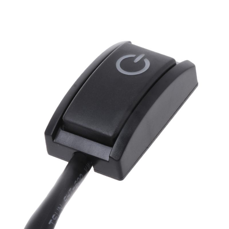

Car DIY Push Button Latching Turn ON OFF Switch LED Light DC12V/200mA 2.4W 12V чорний