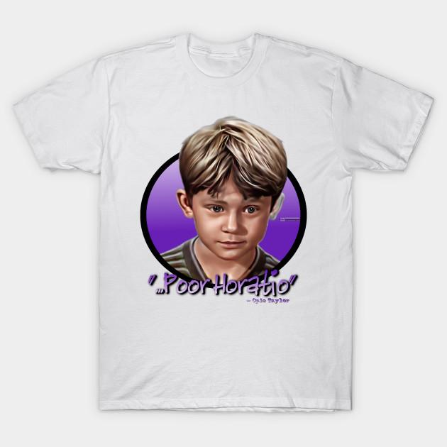 

Men Black Print T-shirt Poor Horatio No-Cut Transfer Paper Print Cotton Tshirt 4XL білий