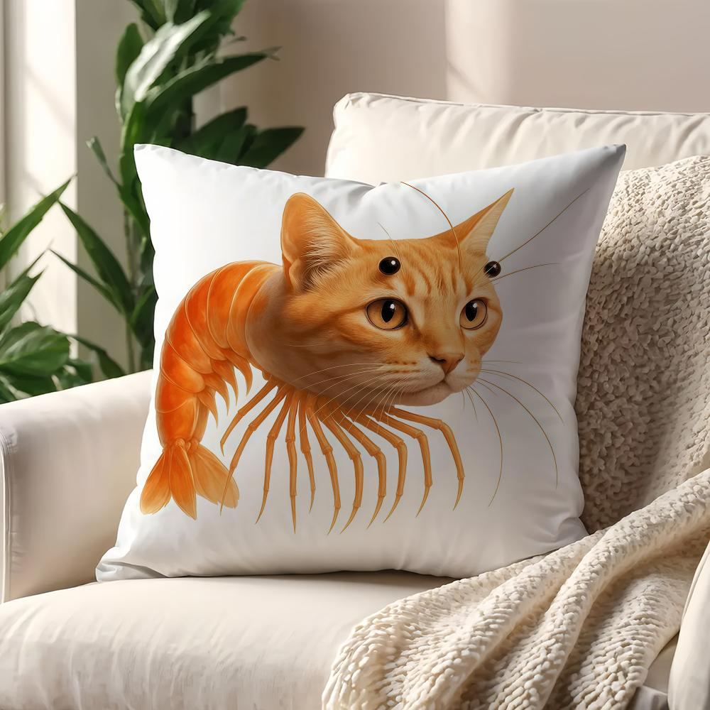 Italian B-Brainrot Animals Meme Cushion Cover For Pillow Printing Sofa Decoration Home Car Room Coffee Office Nordic Simplicity