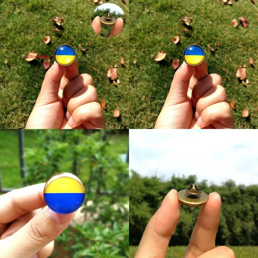 Stilvolle Ukraine Flagge Anstecknadel Brosche für Rucksäcke und Schultaschen