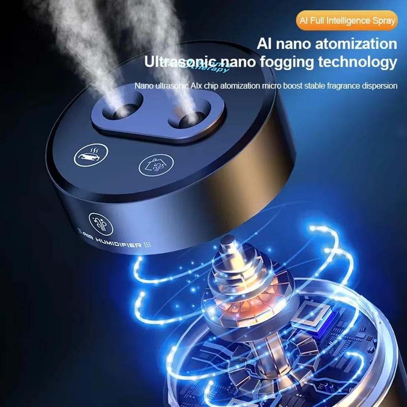 Auto-Lufterfrischer, wiederaufladbarer USB-Aromatherapie-Luftbefeuchter, Mini-Diffusor für ätherische Öle, Auto-Innenausstattung, leichter Duft, langanhaltend