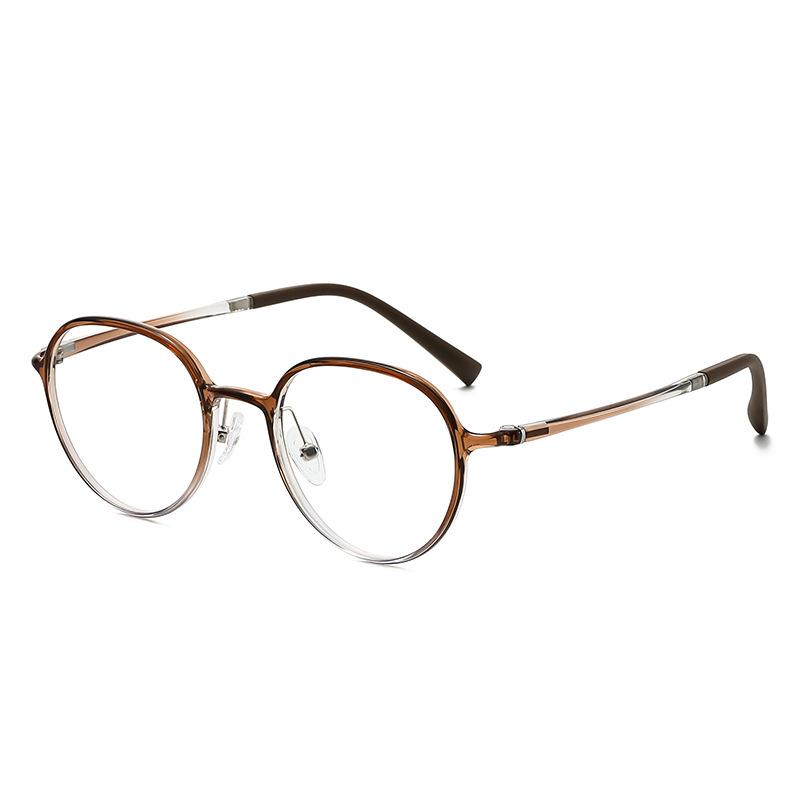 

Ultra-light Gradient Tea Color ULTEM Plastic Steel Eyeglass Frame for Myopia/Plano