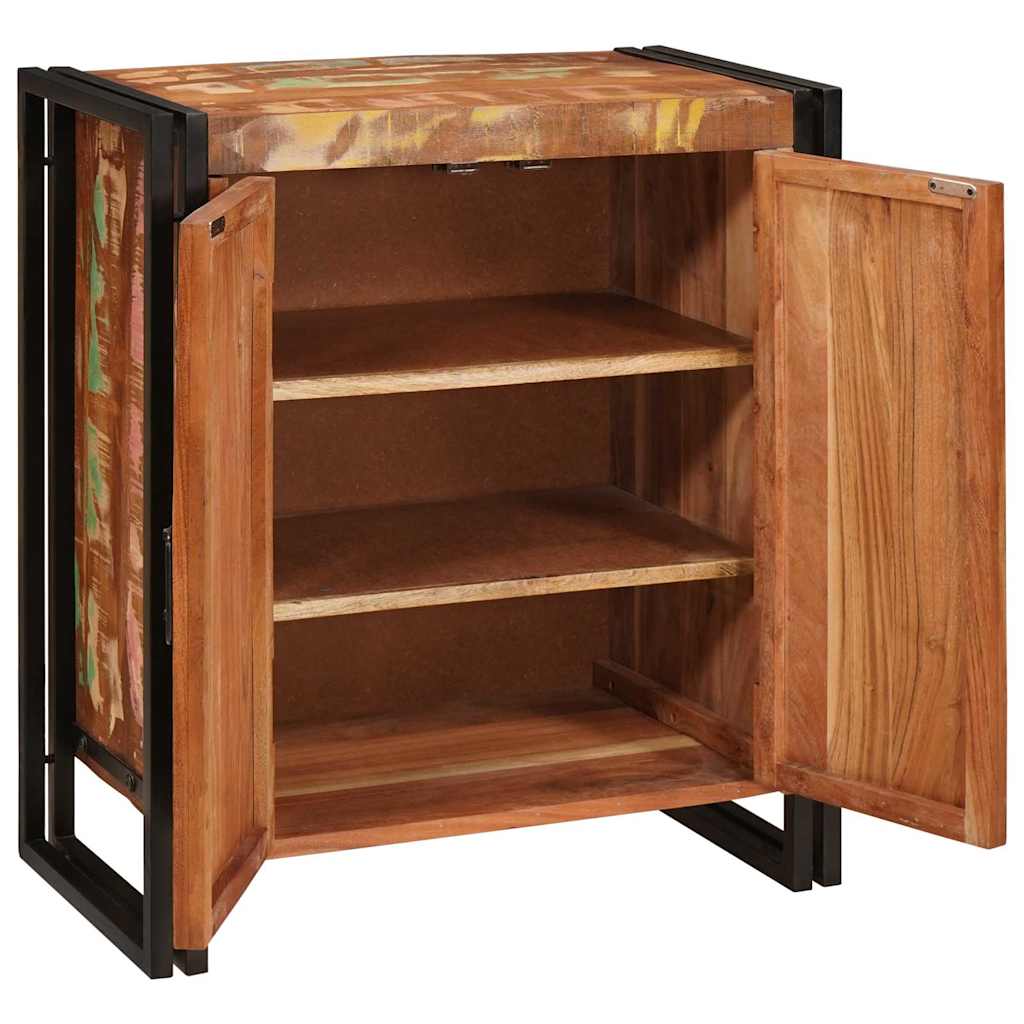 Nightstand Multicolored 66 x 35 x 76 cm Solid Reclaimed Wood