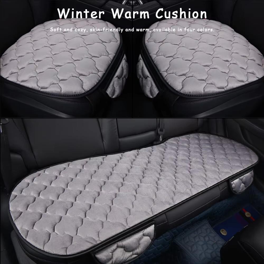 Universal anti slip warm winter SUV car seat cover front rear seat cushion linen seat cushion breathable protective cushion auto