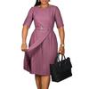 Women's Summer Fashion Temperament Five-quarter Sleeve High Waist Compression Commuter High Waist Pencil Dress