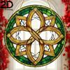 1 Celtic Knot Sun Catcher Acrylic Pendant In Green and Golden, Perfect for Living Room, Bedroom, Office Decor | Ideal Birthday or Housewarming Gift 