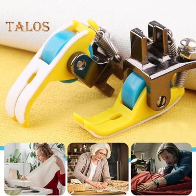 Rolled Hem Presser Foot for Sewing Machine Invisible Zipper Guide Hem Presser Foot with Roller Hemmer Foot for Home Industrial Sewing