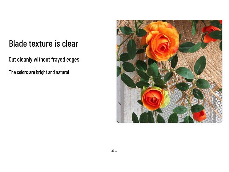 Artificial Rose Vine for Outdoor Decor - Hanging, Shading & Balcony Beautification